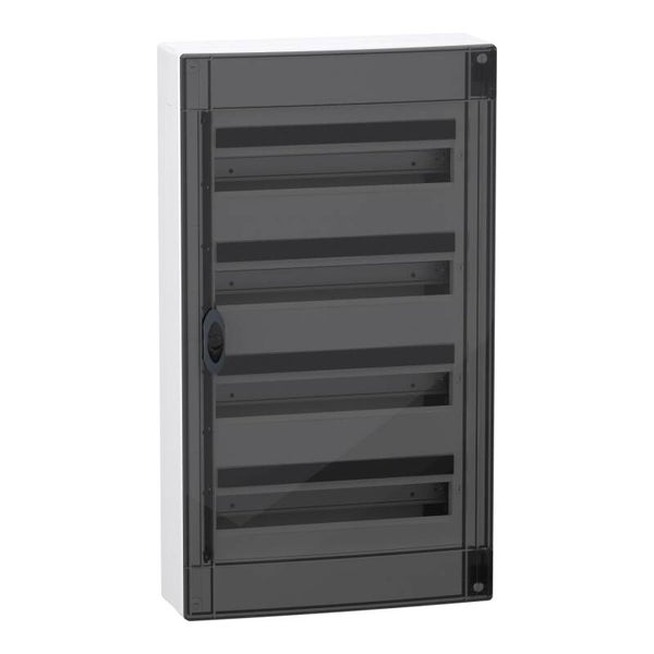 Schneider PrismaSeT XS - opbouw - 4 rijen - 18M - transparante deur - wit LVSXM418