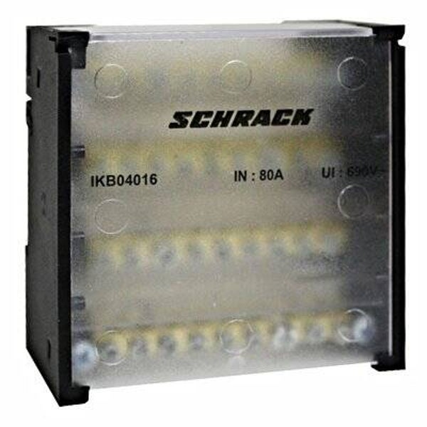 Schrack Verdeelrail 4p 80A met afscherming  IKB04016
