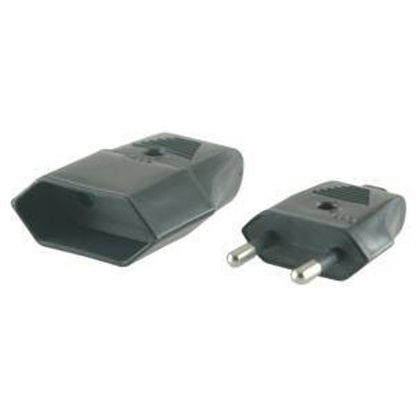 Set stekkers Mannelijk + Vrouwelijke 230V Zwart ELIX_38608
