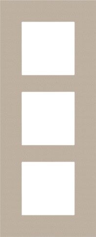 Niko Drievoudige verticale afdekplaat, kleur Pure champagne steel Niko 157-76300