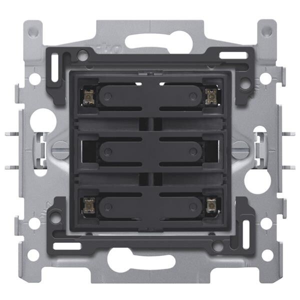Niko viervoudige potentiaalvrije drukknop 24V NO met witte leds en schroefklemmen 170-40170