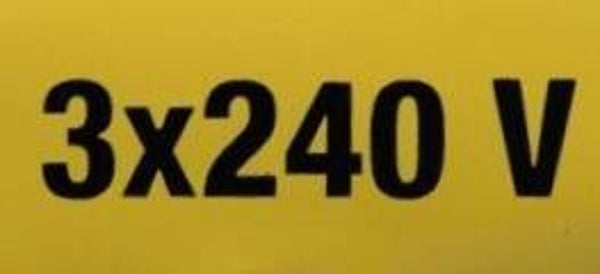 Sticker 3 x 240V 70x35mm   M240