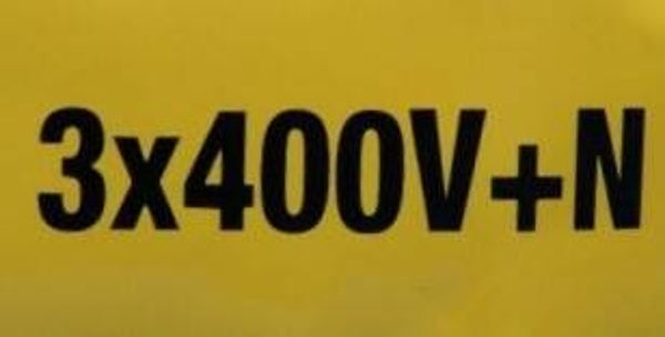 Sticker 3 x 400V+N 70x35mm M400N