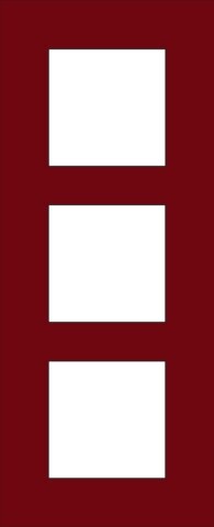 Niko Drievoudige verticale afdekplaat, kleur Pure natural red Niko 152-76300