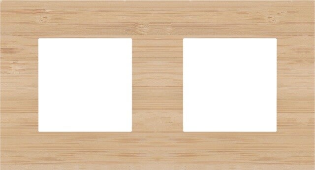 Niko Tweevoudige horizontale afdekplaat, kleur Pure bamboo Niko 156-76800