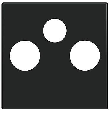 Niko Afwerking Zwart TV-FM & satelliet 161-69551