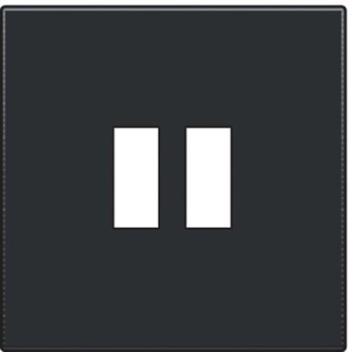 Niko Afwerkingsset voor USB-lader, Black coated  161-68001