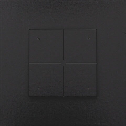 Niko Viervoudige drukknop met led Pure Piano Black 200-52004