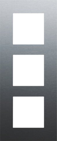 Niko Drievoudige verticale afdekplaat, kleur Pure alu steel grey Niko 220-76300