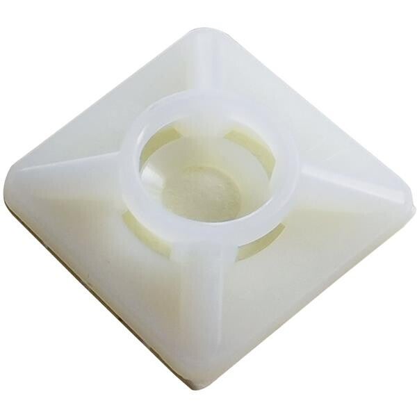 Plakzadel, voor kabelbinders 3,6mm, zelfklevend, 20x20mm, naturel 04490001