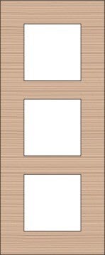 Niko Drievoudige verticale afdekplaat, kleur Pure bamboo Niko 156-76300
