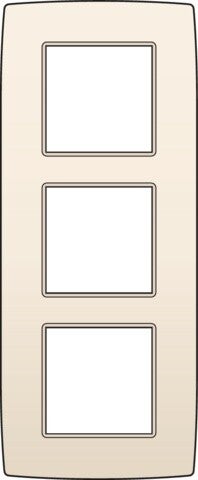 Niko Drievoudige verticale afdekplaat, kleur Original cream Niko 100-76300