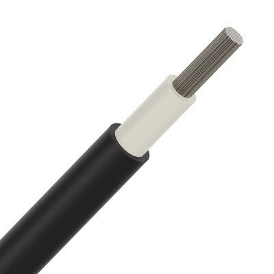 Solar kabel TUV Rubber 1kV klasse 5 Cca 6mm² S0LARTUV-6N-CCA zwart