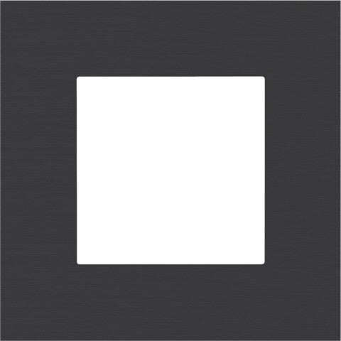 Niko Enkele afdekplaat, kleur Pure alu black Niko 158-76100