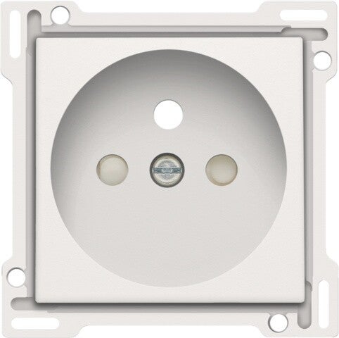 Niko afwerkingsset stopcontact White Steel 28,5mm 154-66601