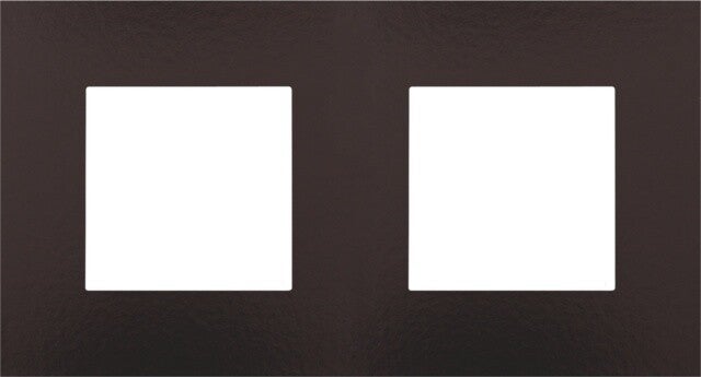 Niko Tweevoudige horizontale afdekplaat, kleur Pure Bakelite chocolate Niko 201-76800
