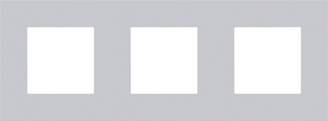 Niko Drievoudige horizontale afdekplaat, kleur Pure alu grey Niko 155-76700