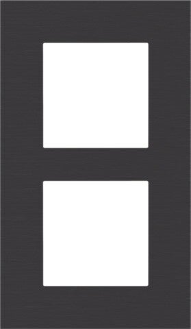 Niko Tweevoudige verticale afdekplaat, kleur Pure alu black Niko 158-76200