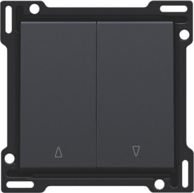 Niko 122-65914 Afwerkingsset voor tweevoudige rolluikdrukknop anthracite