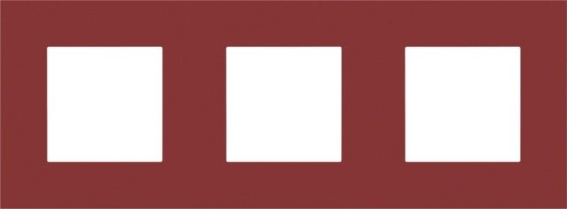 Niko Drievoudige horizontale afdekplaat, kleur Pure natural red Niko 152-76700