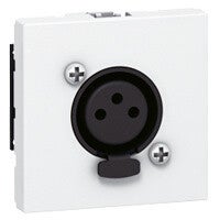 Legrand Mosaic contactdoos XLR driepolig - Neutrik vrouwelijk - 2 mod - wit - 078755