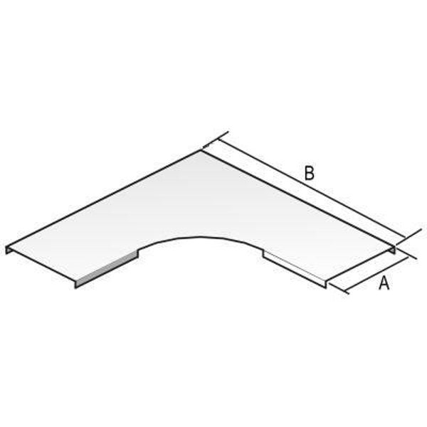 Deksel voor horizontale bocht 90° H = 10 B = 81 - DB90.075 VER_DB90.075