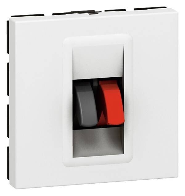 Legrand Mosaic luidspreker aansluiting wit (2 modules) 078751