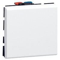 Legrand Mosaic Wisseldrukknop, wit 6A (2 modules) 077041