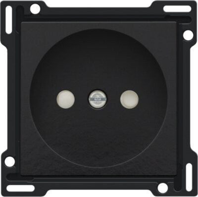 Niko afwerkingsset zonder aarding 21 mm Bakelite piano black  200-66501