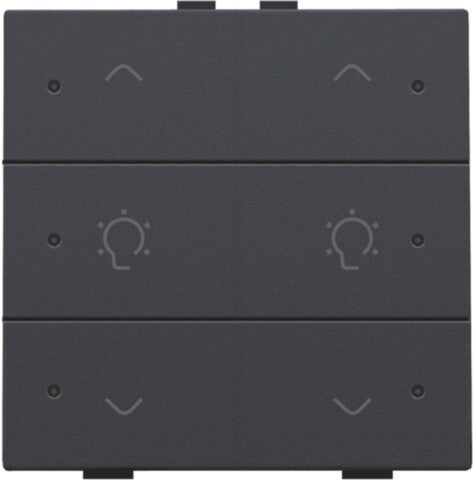 Niko Dubbele dimbediening met led Anthracite 122-52046