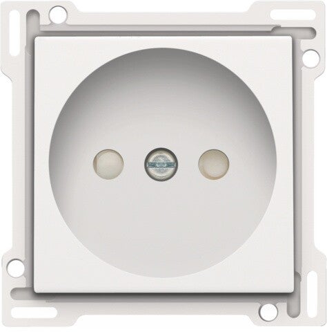 Niko afwerkingsset stopcontact white steel zonder penaarde white steel 154-66501