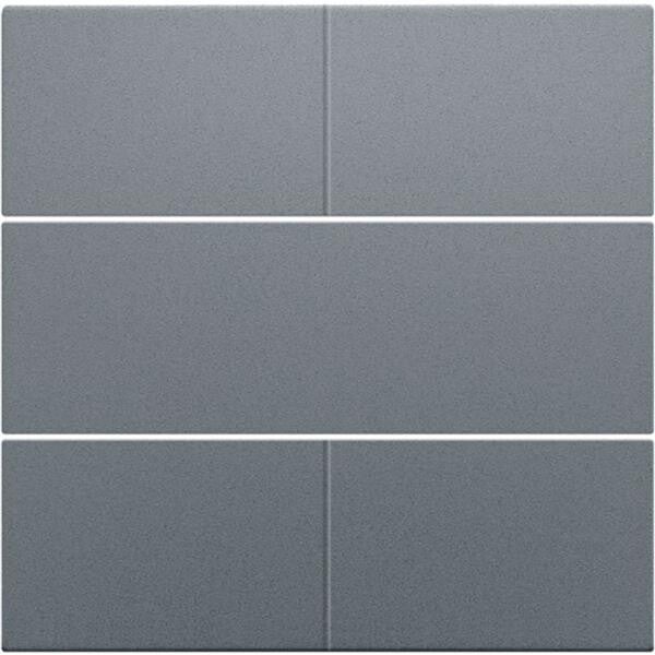 Niko Centraalplaat voor 4-voudige potentiaalvrije drukknop 24 V alu steel grey coated 220-40050