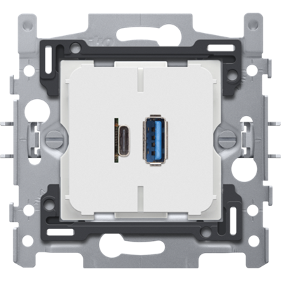 Niko Dubbele smart USB-A en USB-C lader - 420-00512