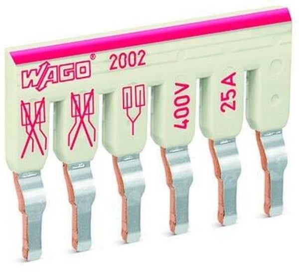 Wago Combinatiebrug 6-voudig Nominaalstroom 25 A 2002-476  2002-476