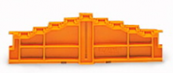 Wago Lage 4 etage-afsluitplaat zonder opdruk 7,62 mm dik, oranje 727-217  WAG_727-217