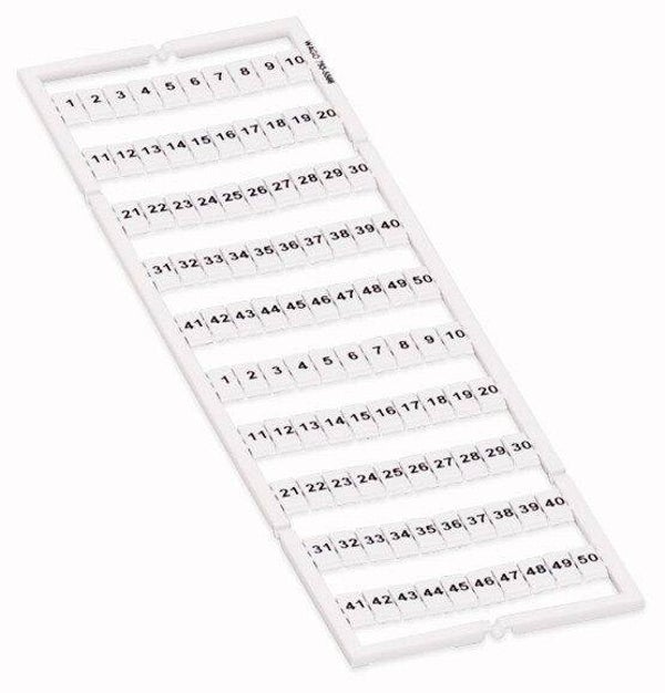Wago markering horizontaal 1-50 (2x), wit  793-5566