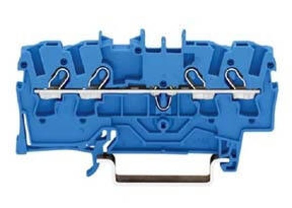 Wago rijgklem 4 verbindingen, 0.25 - 4mm, blauw  WAG_2002-1404