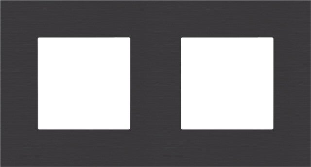 Niko Tweevoudige horizontale afdekplaat, kleur Pure alu black Niko 158-76800