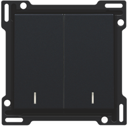 NIKO Toets met lens 2-voudig voor drukknop black coated 161-61507