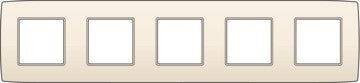 Niko Vijfvoudige horizontale afdekplaat, kleur Original cream Niko 100-76005