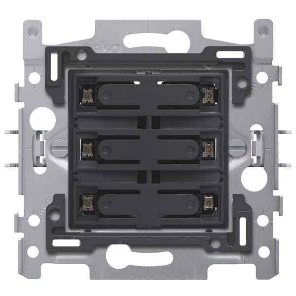 Niko zesvoudige potentiaalvrije drukknop met witte leds 24V NO 170-60170