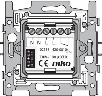 Niko Actor met 1relais uitgang 10A  420-00100