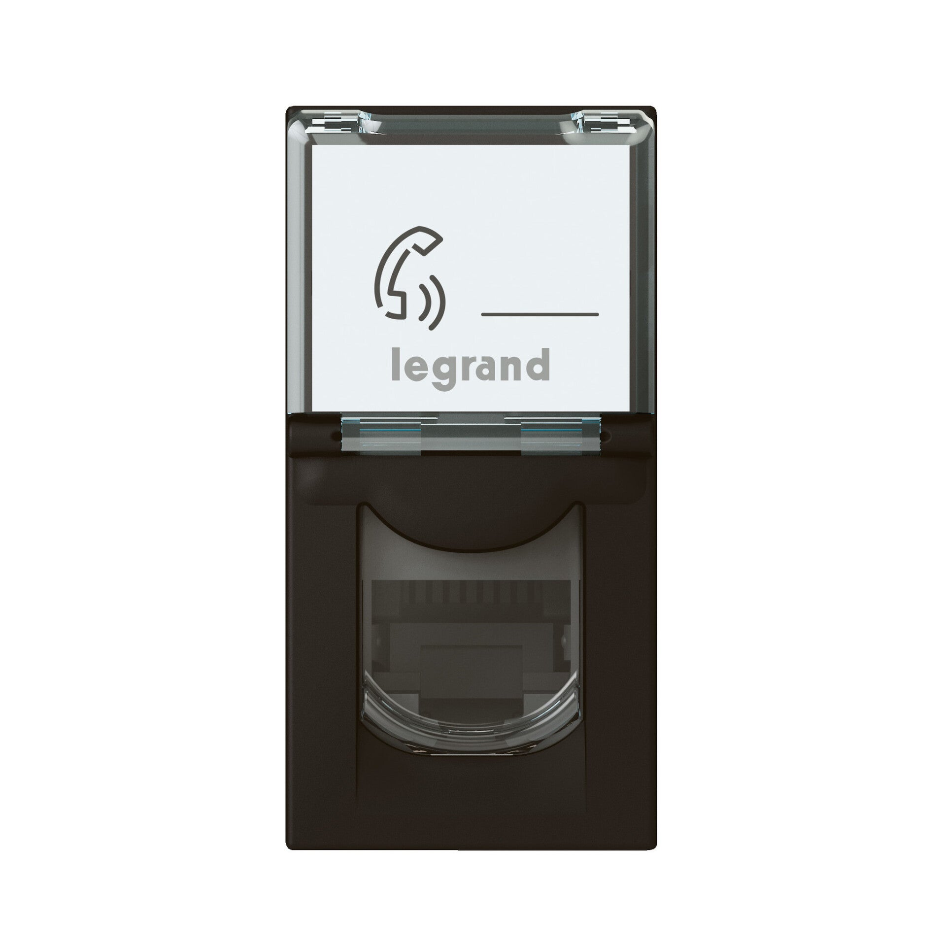 Legrand Mosaic RJ45 contactdoos FTP cat6 1 mod zwart 079162L