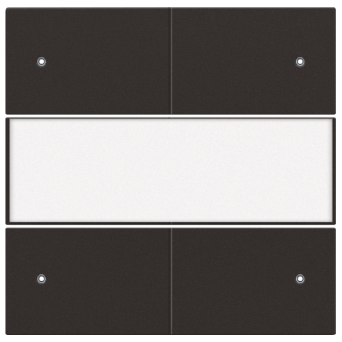 NIKO Toets lens tekstveld voor drukknop 24V 4 voudig potentiaalvrij dark brown 124-40350