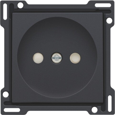 Niko afwerkingsset stopcontact zonder penaarde  Antharcite Niko 122-66501