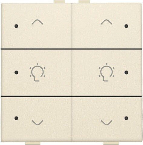 Niko Dubbele dimbediening met led Cream 100-52046