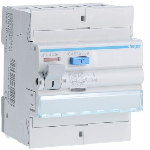 Hager Aardlekschakelaar 4P 40A 300mA type A - CFA440E