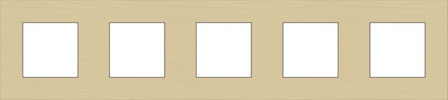 Niko Vijfvoudige horizontale afdekplaat, kleur Pure alu gold Niko 221-76005