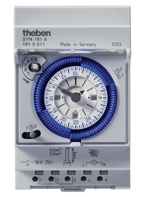 Theben Schakelklok analoog 24hr 16A THESYN161D