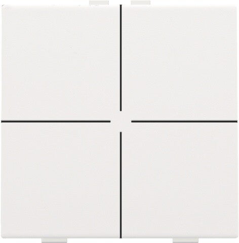 Niko Viervoudige drukknop Intense White steel 154-51004